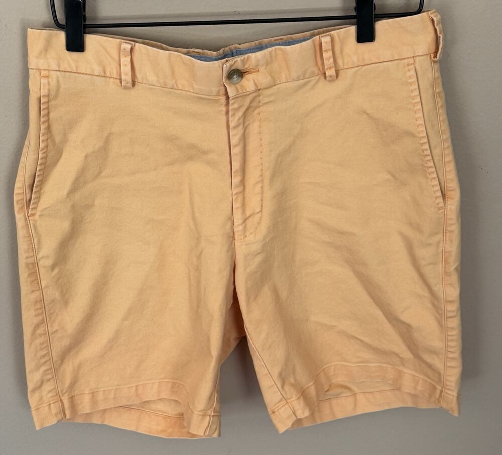 Peter Millar Shorts Men’s 32 Orange Flat Front Chino Pockets